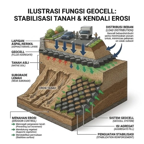 Butuh Geocell HDPE? Hubungi PT. Berkah Tirta Wahana