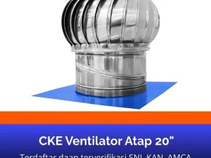 Bagi Anda yang sedang mencari supplier CKE Ventilator Atap 20", Toko Turbin Ventilator Terdekat, kami menyediakan turbin ventilator yang dapat membantu meningkatkan sirkulasi udara di area atap rumah maupun bangunan. Cocok sebagai solusi insulasi ventilasi atap rumah agar udara panas dapat keluar dengan lebih baik. Dapatkan informasi harga turbin ventilator 20" serta harga turbin ventilator per buah sesuai kebutuhan Anda.