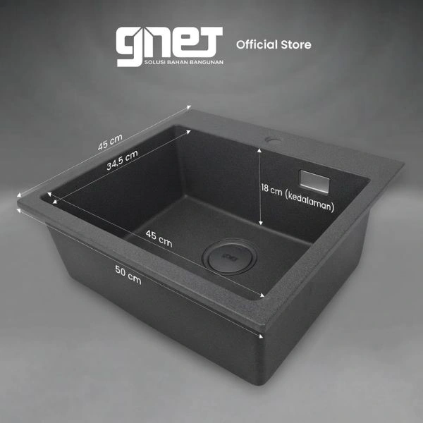 Butuh GNET KITCHEN SINK GRANITE TIPE SG-G5045TS-BK? Hubungi PT. Berkah Tirta Wahana
